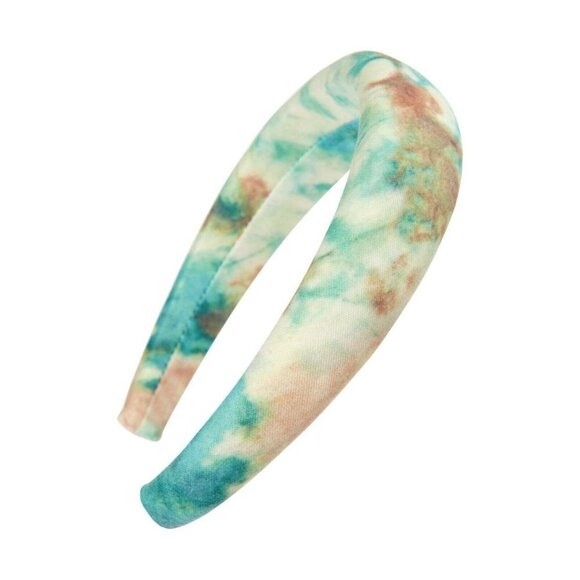 BP Nordstrom Tie Dye Printed Headband Green Multi - Picture 1 of 5